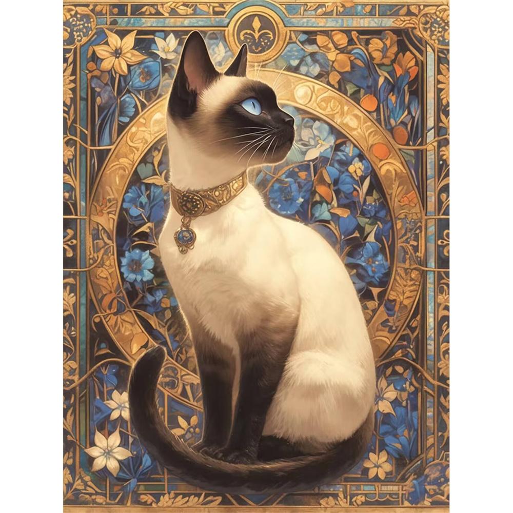 Resin 2026 New 5D Diy Diamond Painting Animal Cat Full Square Round Mosaic Flower Complete Kit Art Wall Decor Gift