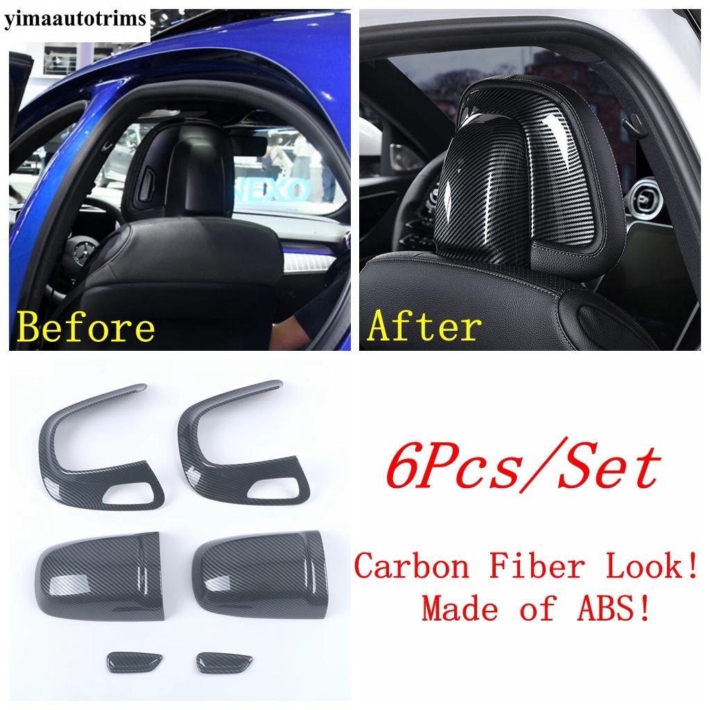 Car Steering Wheel Frame / Seat Head Pillow Adjust Button Panel Cover Trim Accessories For Benz C Class W206 Sedan - 2025