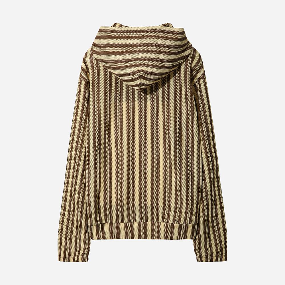 DOD Crochet Zip-Up Hoodie (Tan)