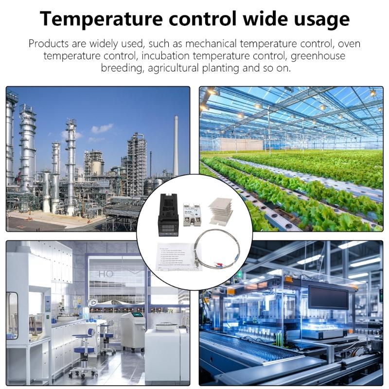 Digital PID Temperature Controller REX-C100 PID Thermostat Temperature Controller Digital 40DA SSR Relays K Thermocouple