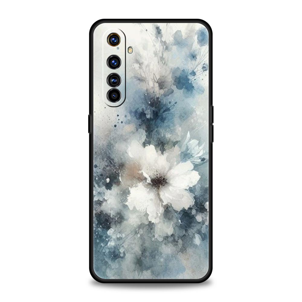 

Чехол для телефона с рисунком цветов в технике суми-э для Realme 13 12 10 9 8 7 GT3 GT5 GT2 Pro Plus 5G C21 C25 C35 GT Neo 2 3 3T 5 Realme 9 Pro