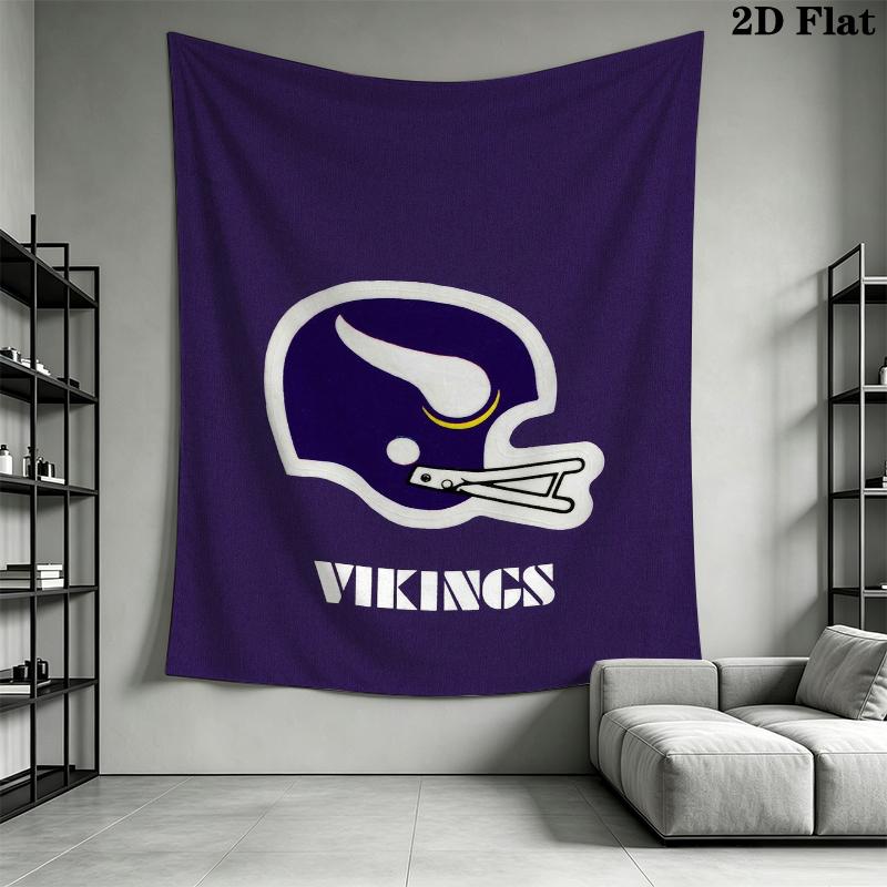 Minnesota Vikings Duvar Gobleni Estetik Duvar Askısı Baskılı Kumaş Battaniye Yatak Odası Oturma Odası Ev Dekorasyonu için Dekoratif Goblenler
