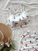 Summer Cherry Print Camisole Maxi Dress