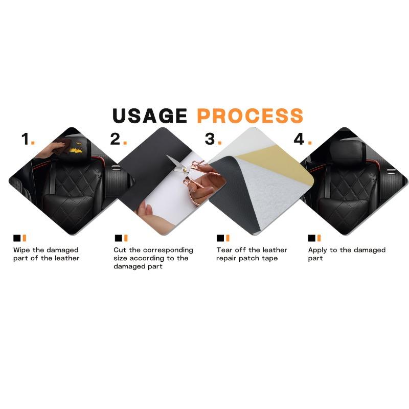 Self-Adhesive Faux Leather Repair Patch for Fixing Damaged Faux Leather Items Such As Sofas,Car Seats, Motorcycle Seats, Handbags, Jackets, Belts