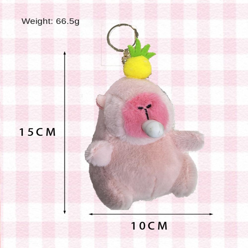 Pink Capybara Plush Pendant Persimmon Capybara Plushie Doll Capybara Plush Keyring Christmas Gift