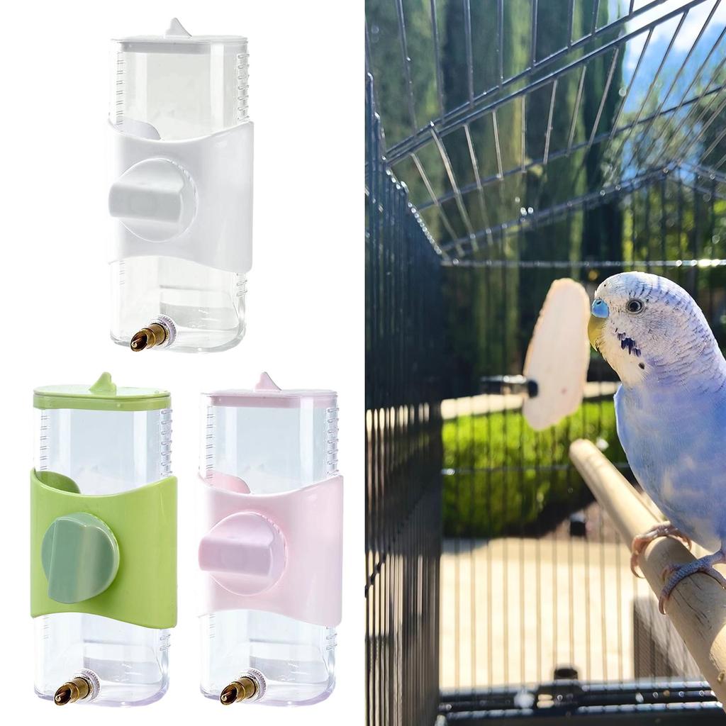 Bird Drinker Parrot Waterer Pet Bird Feeding Tools Heavy Duty Convenient Bird Water Feeder Less Mess for Small Pet Lovebirds