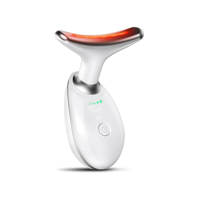 Neck Face Massager, Face Sculpting Tool, 3 Modes and Vibration for Facial Massager for Double - Chin Wrinkle,Daily Home Use белый