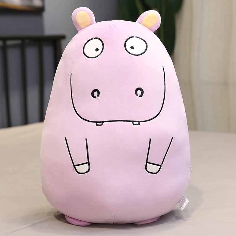 Cute Purple Hippo Plush Toy Pillow For Girls 50cm Soft And Cozy