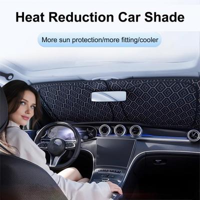 Pare-soleil de voiture Pare-soleil pour pare-brise avant Bloque les rayons UV Réduit l'accumulation de chaleur Refroidissement Housse de pare-brise de voiture Accessoire de voiture Économie de carburant