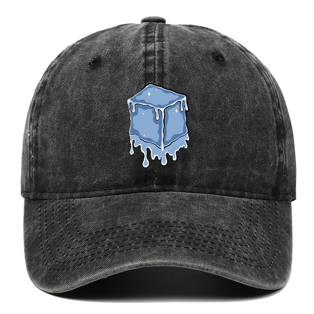 Suitable for daily wear in all seasons, baseball caps for men and women, ice block printed street casual hats adjustable