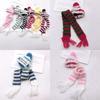 1Set Dollhouse Mini Christmas Hats Scarves Fashion Knitted Hat Cap With Hairball Dollhouse Christmas Decoration Doll Accessories