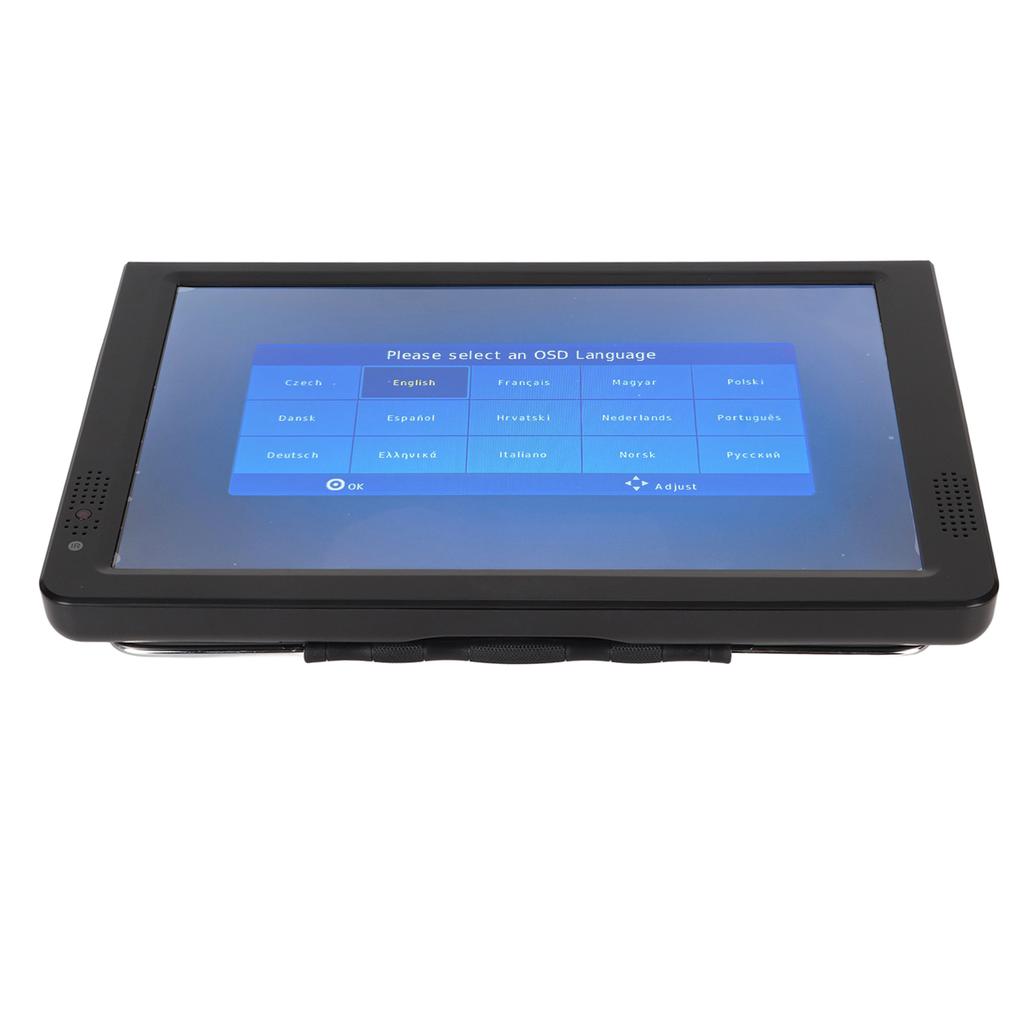 12palcová přenosná televize 1080P digitální LED televize se skládacím držákem USB port slot pro paměťovou kartu