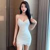 Premium Temperament Solid Color Suspender Dress Women's Summer New Slim and Thin Sexy Hot Girl Hip Skirt