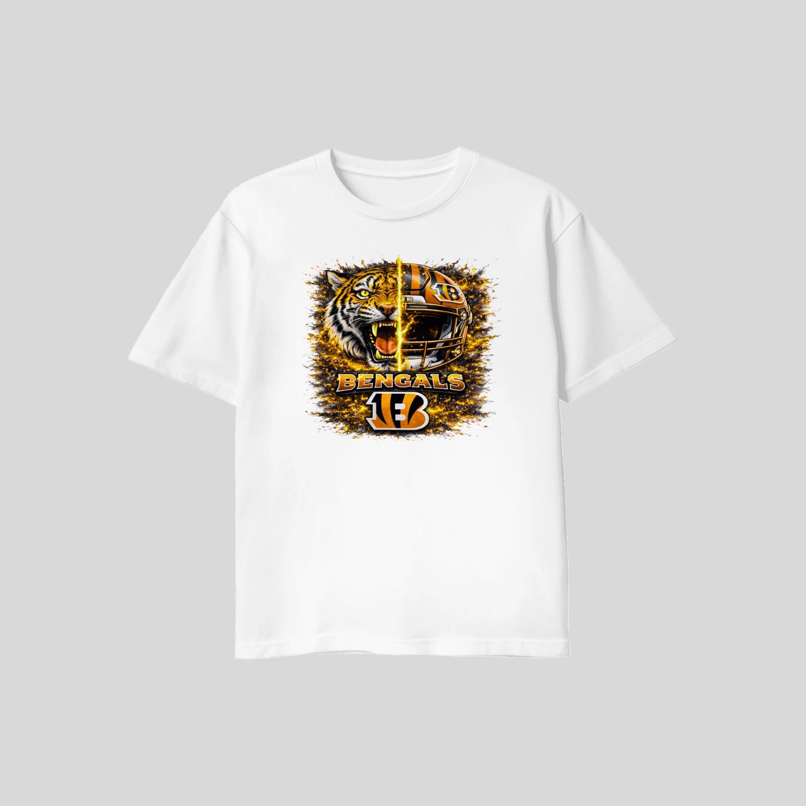 Unisex Adult Casual Graphic Cincinnati Bengals Football Tiger Masco... M