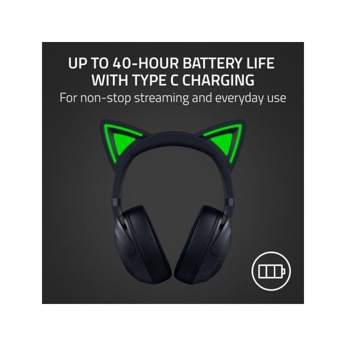Herní sluchátka - Razer - Kraken Kitty V2 BT - RGB - Bezdrátová - Náhlavní