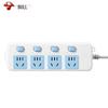BULL 4-Socket Power Strip with Individual Switches CN Plug (adapter Included)
