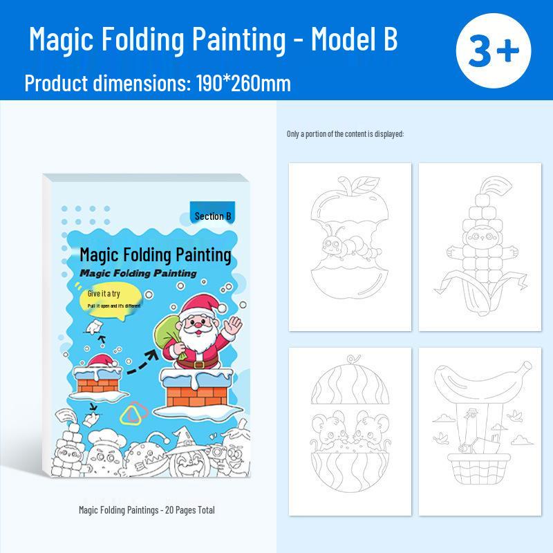 Children's DIY Magic Folding Tracing & Doodle Book: Eye-Friendly Educational Art Album