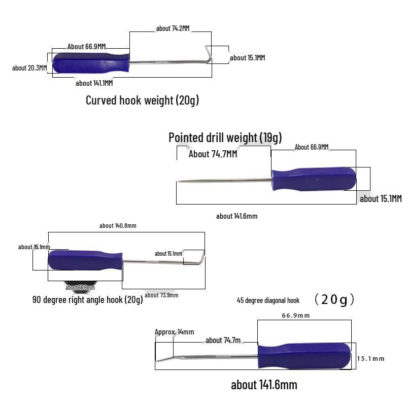 

Oil Seal & O-Ring Removal Tool Set - Screwdriver, Puller, Hook for Car Maintenance