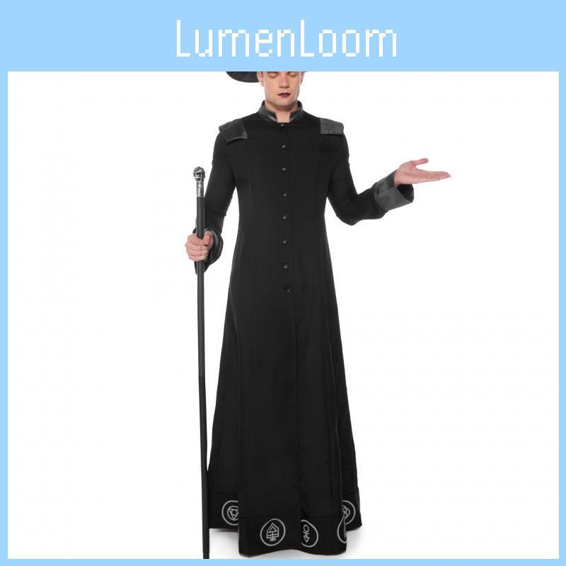 Classic Black Wizard Costume For Men Perfect For Halloween Parties And Cosplay Events