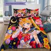 Set Biancheria da Letto a Tema Sailor Moon Usagi Tsukino, 1 Copripiumino & 2 Federe, Adatto per la Casa, Regalo Ideale per i Fan