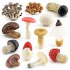 Simulated Agaricus Slider & Matsutake Bisporus Mushroom Set Desktop Static Ornament Model Realistic Home Garden Decoration