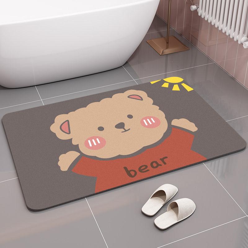 Bathroom diatom mud floor mat absorbent cushion toilet toilet floor mat non-slip toilet quick drying small carpet household