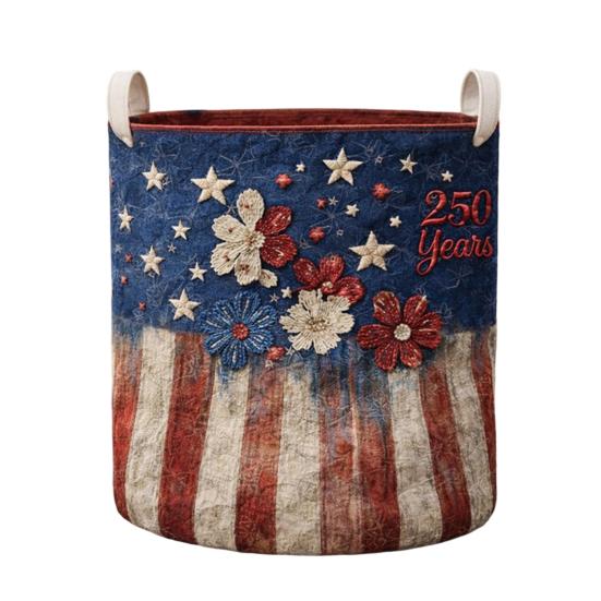 USA 250th Anniversary Laundry Basket Collapsible Laundry Hamper S E