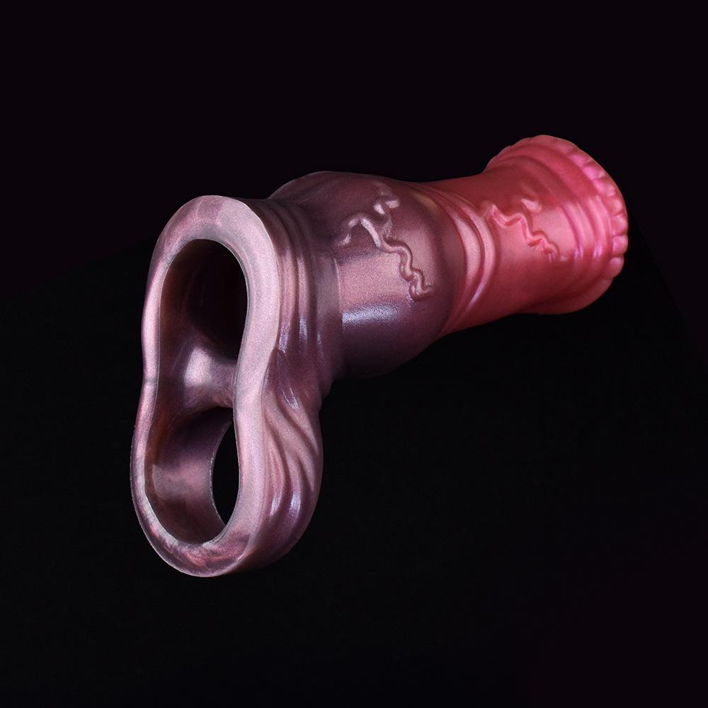 Silikonový návlek na penis Kondom Prodloužení Měkké Realistické Dildo Sexuální hračka pro dospělé pro Muže Ženy Pegging Strap On