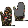 Mushroom Oven Mitts and Pot Holders 2pcs Set, Kitchen Oven Glove Heat Resistant Oven Mitts and Potholder with Non-Slip Silicone Surface for Cooking(1