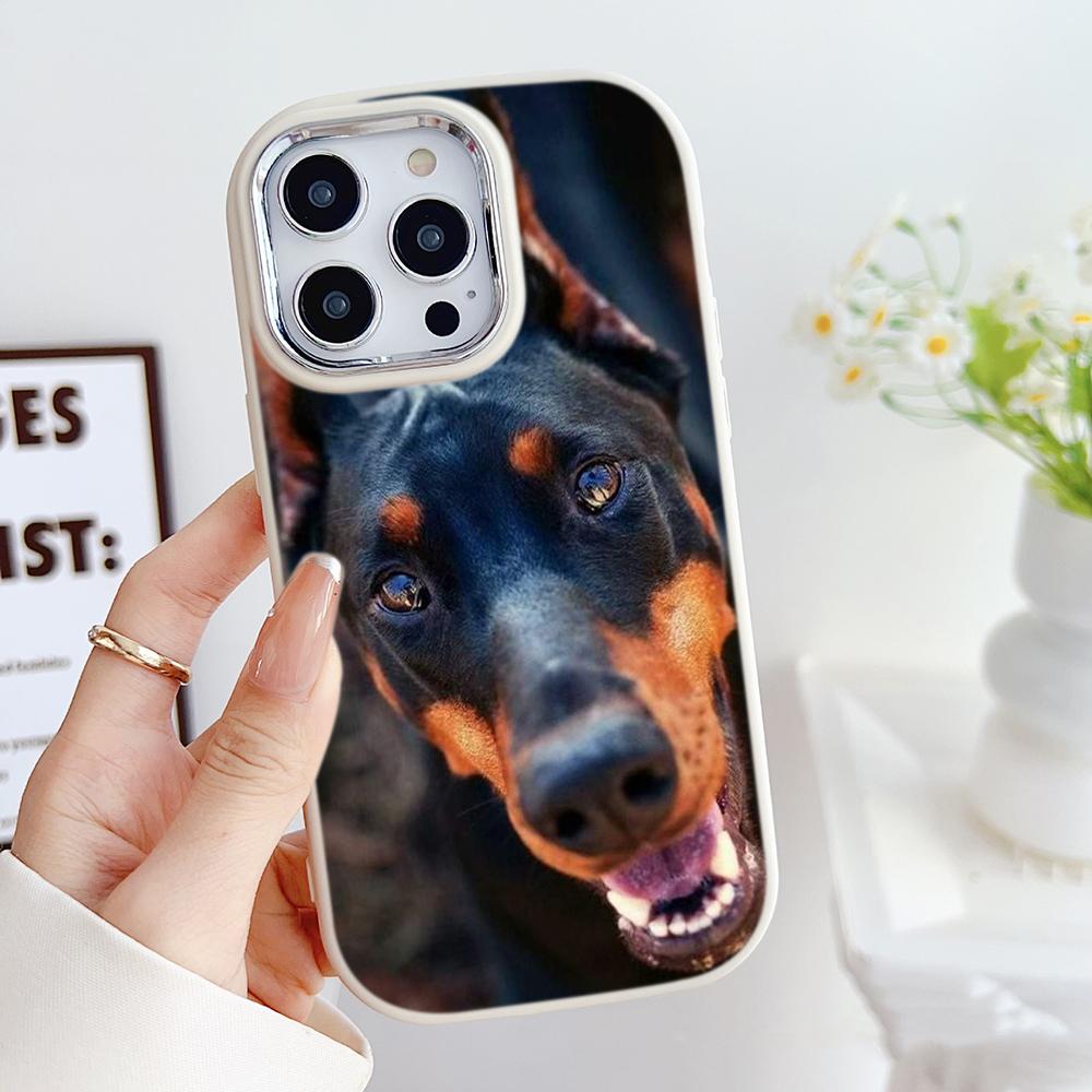LZ14 Dog Doberman Animal Art Soft Phone Case for Samsung S24 Ultra S23 Plus S21 FE A16 A54 A34 A06 Infinix Hot 40 30i Lens Protection Shockproof Cover