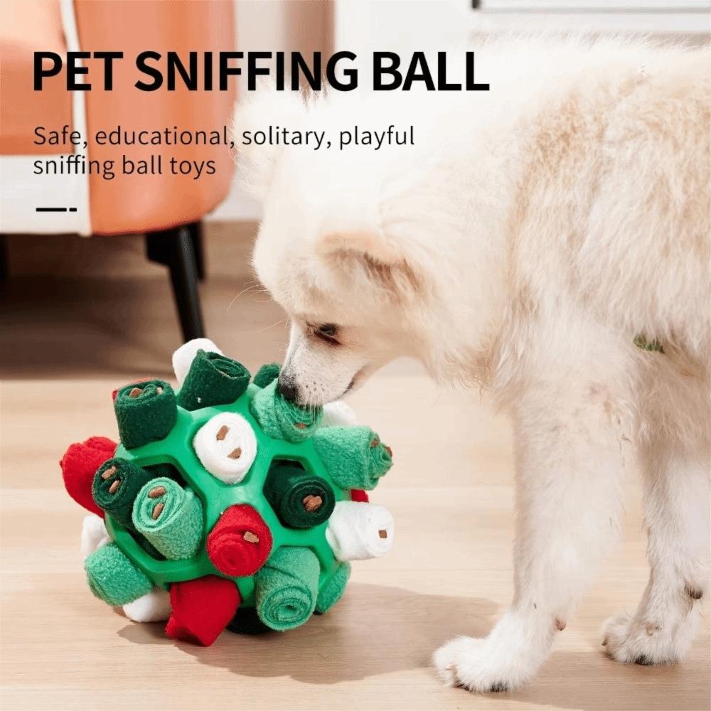 Polar Fleece Interactive Snuffle Durable Hiding Food Dog Snuffle Ball Portable Interactive Puzzle Dog Natural Foraging Skills