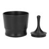 Coffee Powder Picker Aluminum Alloy Ergonomic Coffee Powder Receiver for 51mm 53mm 58mm Portafilter Black