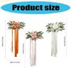 K1AE Romantics Wedding Chair Flowers Church Chair Decorations White Chair Sashes for Various Celebration