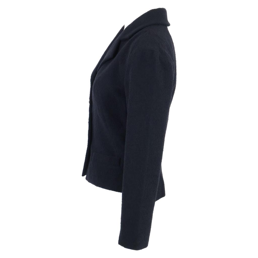 CHANEL [ ] 12C P42616V18196 Rhinestone Button Pile Jacket 36 blackUsed