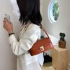 Vintage Stone Pattern Bag Large Capacity Rectangle Shoulder Bag Trendy PU Leather Bag  Girls