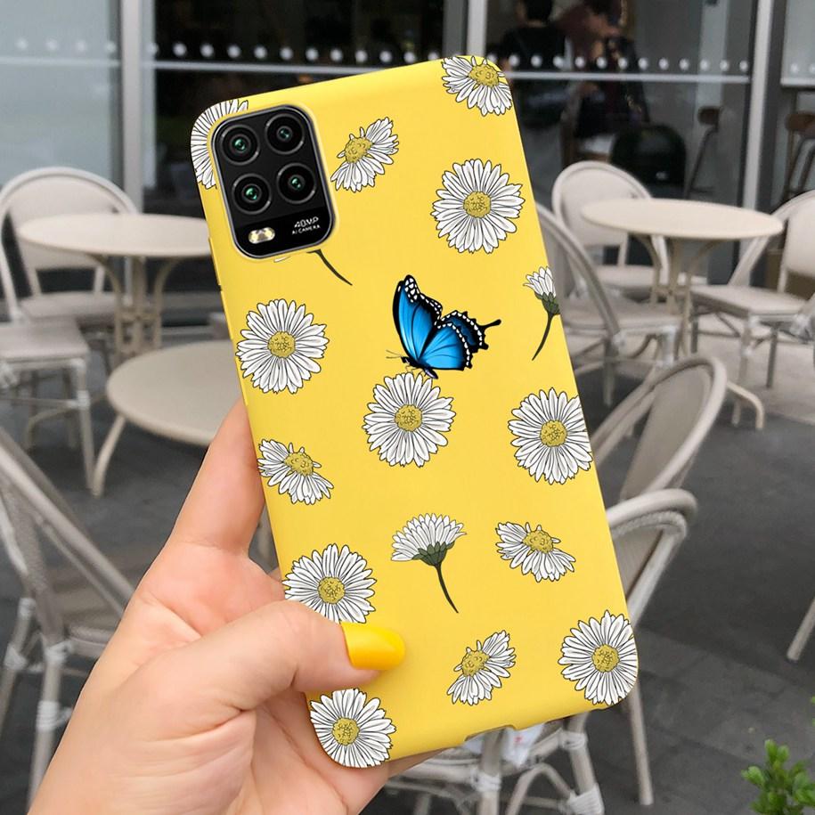 For Xiaomi Mi 10 Lite 5G Case Cute Cartoon Cow Soft-Touch Silicone Bag Back Cover For Xiomi Mi 10 Lite 5G Protector Bumper Funda