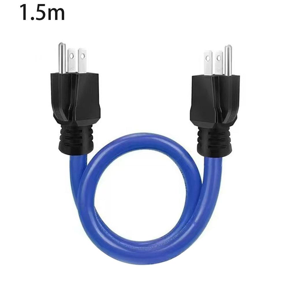 Male to Male Extension Cord Double Male 5-15P 12AWG 125V US Plug Generator Adapter Cord for Transfer Switch 0.6M/1.5M