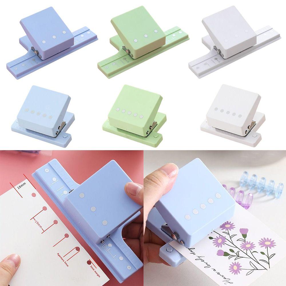 3/5-Hole Hole Punching Machine Mini Size DIY Book Page Stitcher Paper Hole Puncher Book Binding