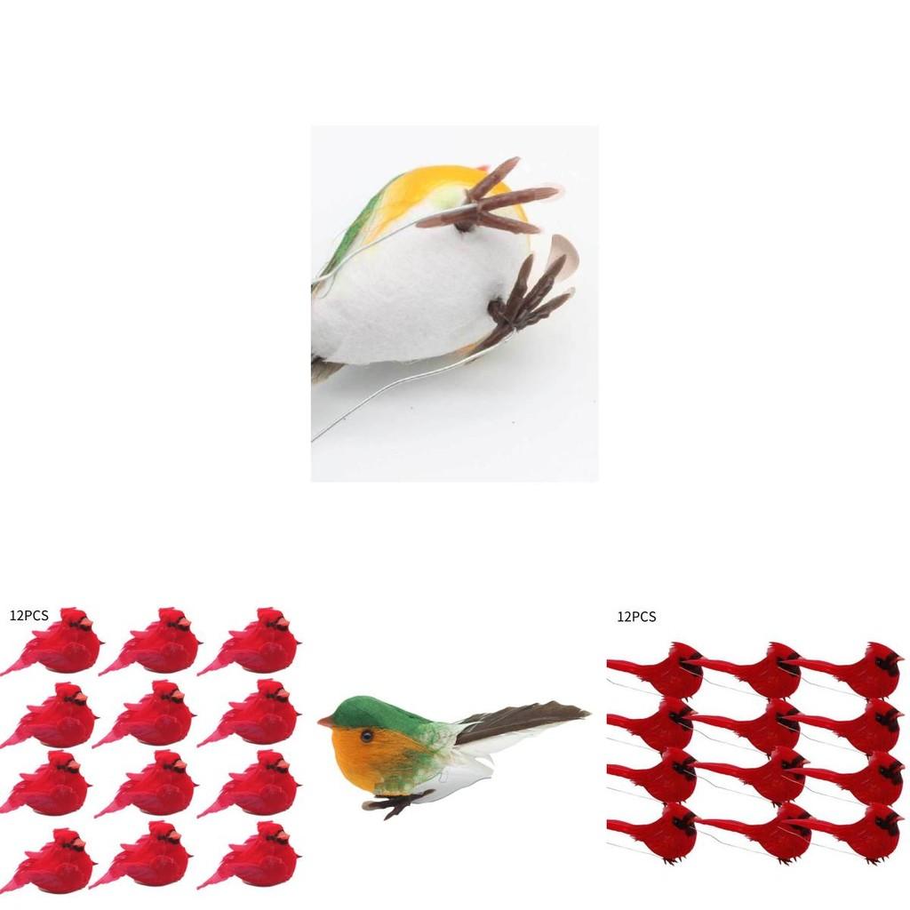 Entzückender künstlicher Feder Rotkehlchen Vogel Weihnachtsbaumschmuck Bastelstück