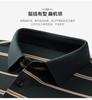 [Exquisite Embroidery Label] Summer New Business Classic Color blocked Striped Short sleeved Polo Shirt for Men