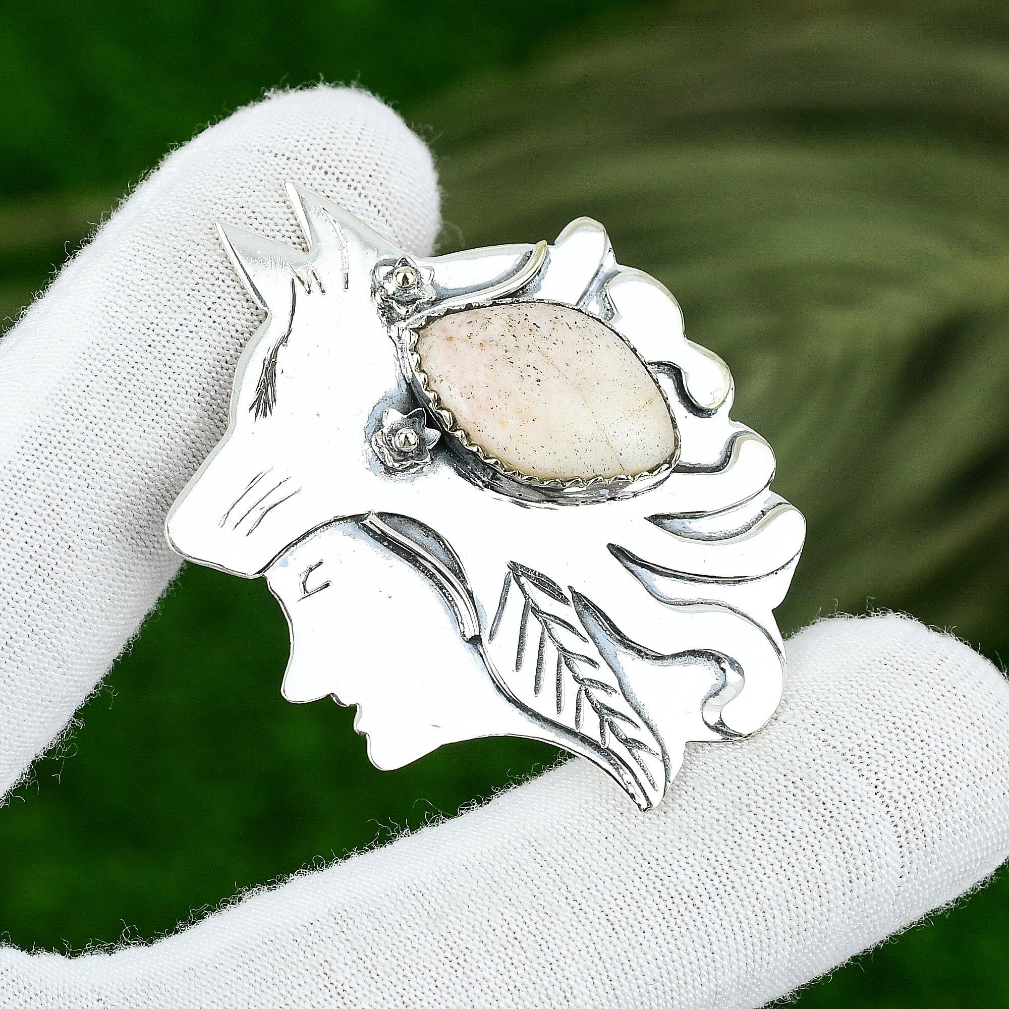 

Натуральный камень сколецит индийские украшения кулон из серебра 925 пробы для девочек