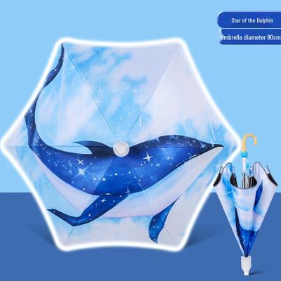 OIMG Cartoon Kids Umbrella with Reflective Edge