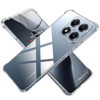 Airbag Nárazuvzdorné priehľadné puzdro na telefón pre Xiaomi 14T Pro 13T 14 CIVI 4 Pro 14 Ultra štvorrohový nárazník Mäkký zadný kryt TPU