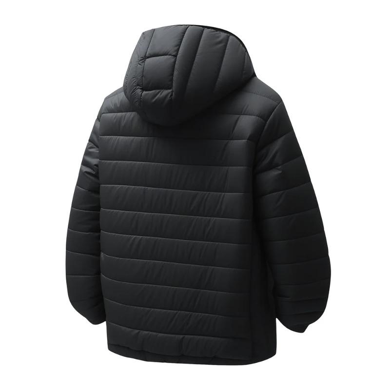 New Winter Fleece-Lined Thickened Cotton Coat Business-Casual Windproof Warm Lightweight Fashionable Hooded Jacket Sports Jacket