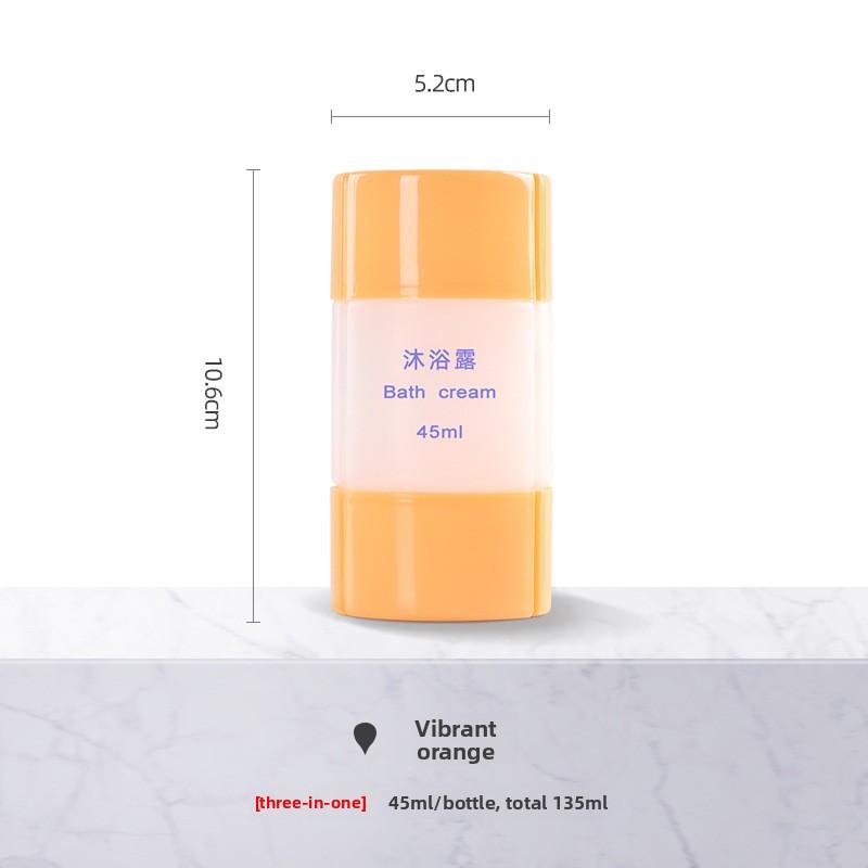 Travel Dispenser Bottle Cosmetics 4-in-1 Travel Portable Set Shampoo Shower Gel Makeup Storage Bottle