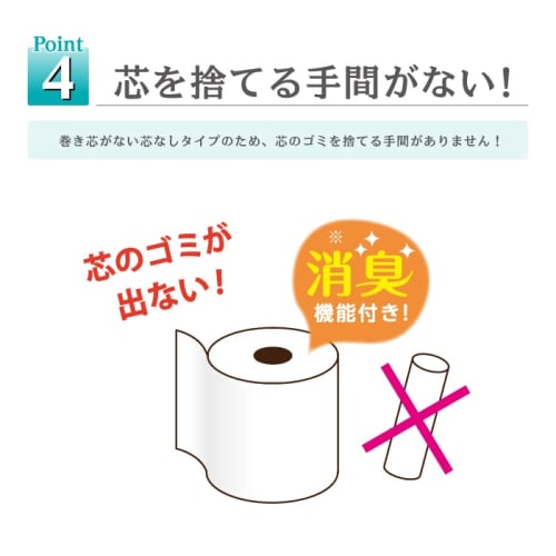 Marutomi Paper [Case Sale] Penguin Extra Long Pulp Toilet Paper, 125m, 4 Rolls, Double, 4 Packs