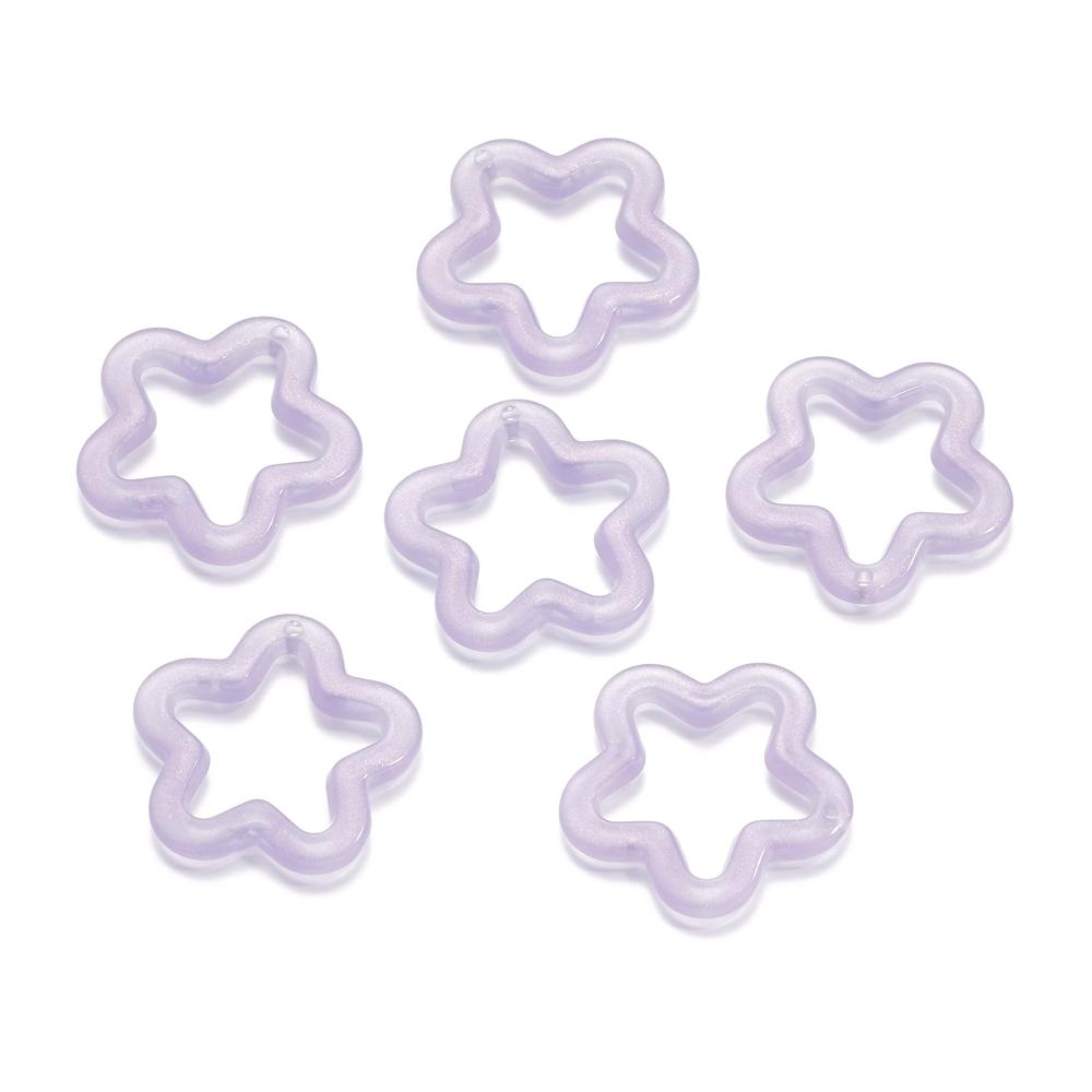 10Pcs/Lot Colorful Acrylic Five-Pointed Star Loose Pendent For DIY Necklace Bracelet Jewelry Making Accessories Supplies