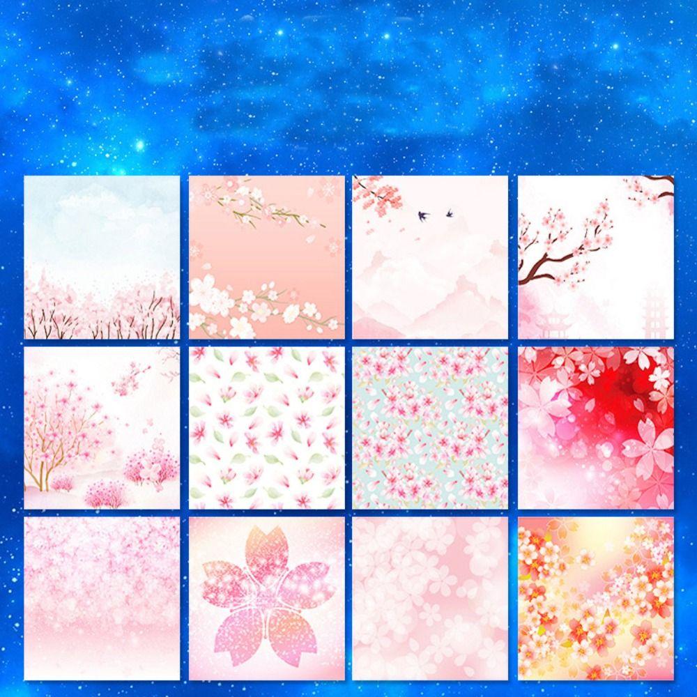 Sides Sakura Paper-cut Creativity Exercise Origami Paper Craft Paper Folding Paper Art Material