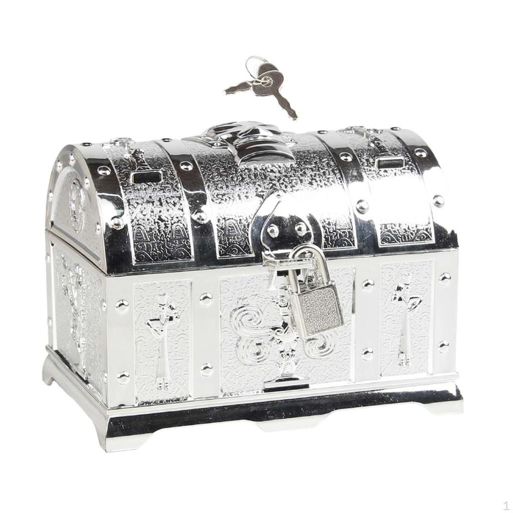 Pirate Treasure Chest Adventurous Box with Lock and Key
