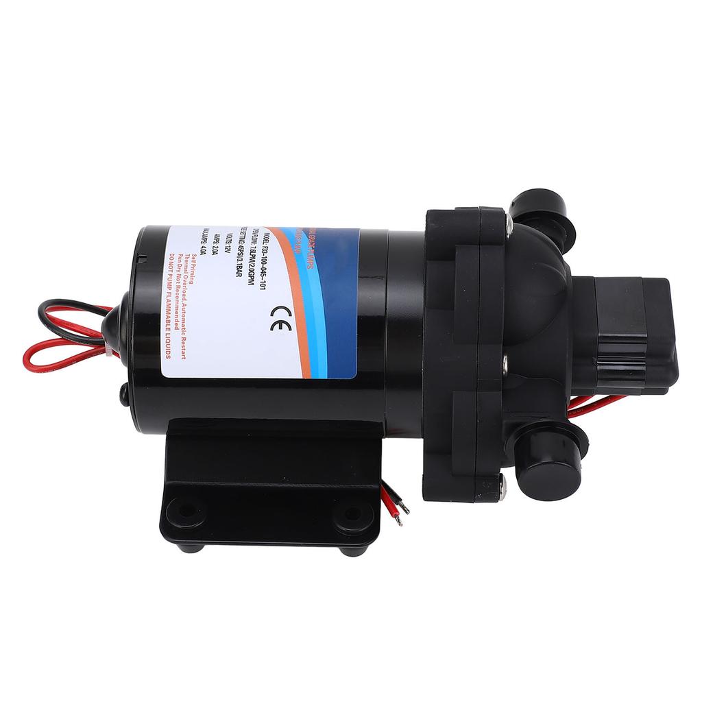 Selbstansaugende Membranwasserpumpe, 12 V DC, 2,0 GPM, 45 PSI, Frischwasserpumpe für Wohnmobile, Marine, Yacht, Caravan